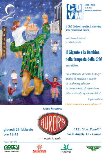 Incontro CDVM Cuneo: 28 febbraio – AURORA a "Il Gigante e la Bambina"