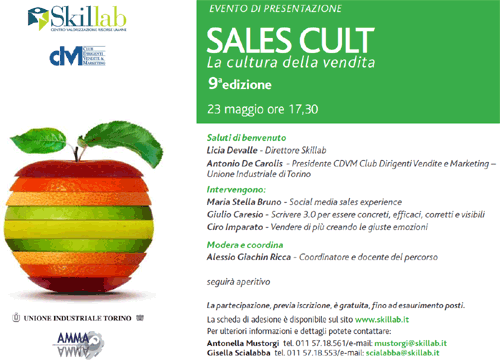 Evento di presentazione: SALES CULT – 23 maggio – ore 17:30