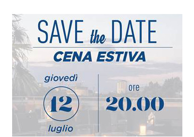 Save the date Cena d’Estate CDVM – 12 luglio 2018