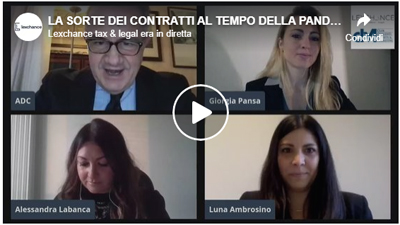 La sorte dei contratti al tempo della pandemia – Video CDVM